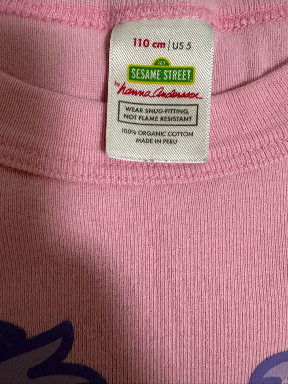 Hanna Andersson Sesame Street Abby Cadabby Pajamas Girls 5 Organic Cotton